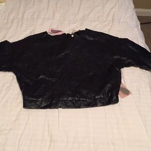 Black leather shirt